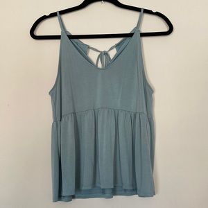 American Eagle super soft seafoam green babydoll tank M